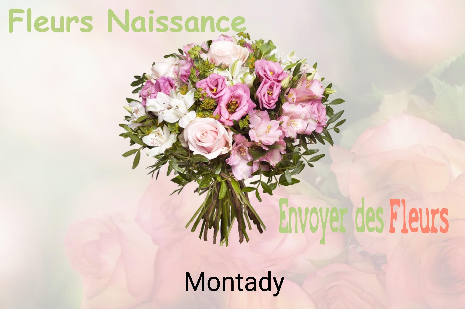 Bouquet de fleurs de naissance livré à Montady